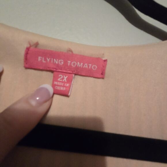 Flying Tomato Shore Vacays Rainbow Chiffon Maxi Dress Womens 2X Pleated Ruched - Picture 5 of 12